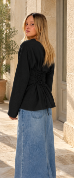 ⁦חולצת קשירות בגב⁩ – תמונה ⁦4⁩