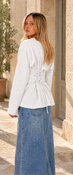 ⁦חולצת קשירות בגב⁩ – תמונה ⁦5⁩